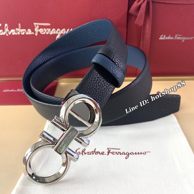 菲拉格慕專櫃款男士皮帶 Ferragamo精品銅扣腰帶  jjp1953